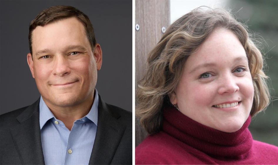 School Committee Chair-Elect Chris Brezski and Vice-Chair-Elect Emily Prenner