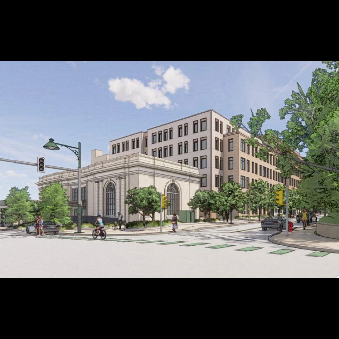 Mark Development to sell former Santander Bank property to firm proposing retail and 100% affordable housing episode artwork